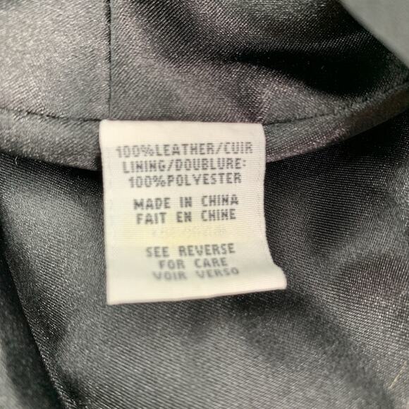 Vintage Suede Blazer Jacket Women Large Black Metallic Wash Peplum Edgy‎ Moto - Picture 9 of 10